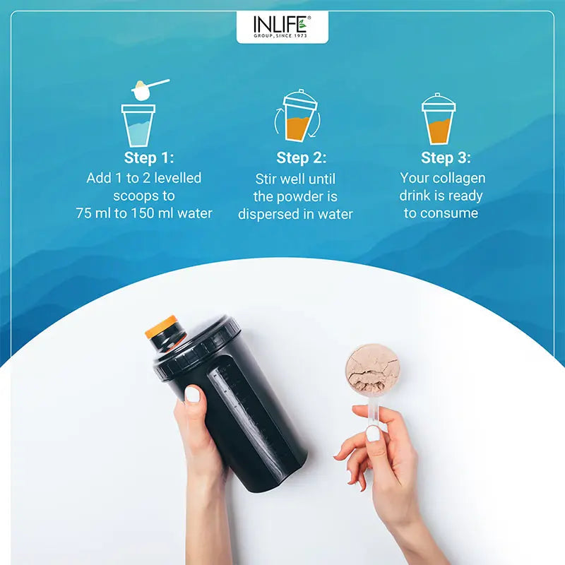 Inlife Japanese Marine Fish Collagen Supplements for Women & Men | Clinically Proven Ingredient | 200g Powder - 5