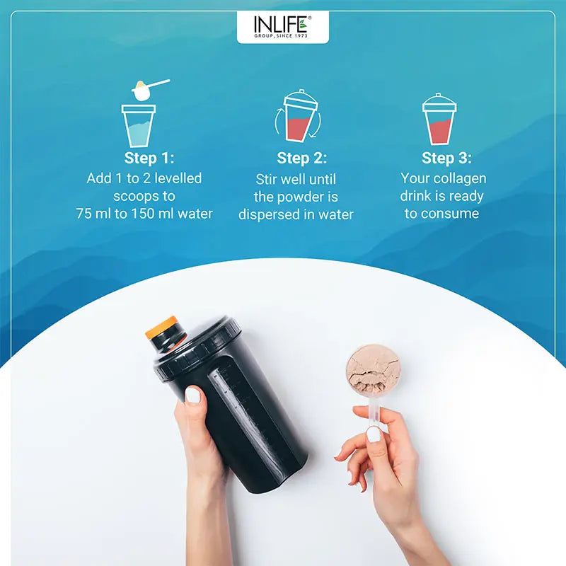 Inlife Japanese Marine Fish Collagen Supplements for Women & Men | Clinically Proven Ingredient | 200g Powder - 14