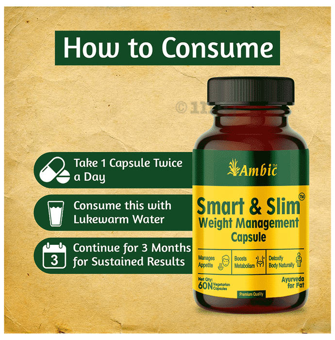 Smart & Slim Capsule For Reducing Belly Fat & Losing Weight 60 Capsules