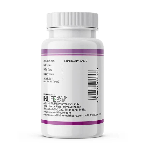 Inlife Vitamin B12 Supplement Methylcobalamin (Mecobalamin) 1500mcg 60 Tablets