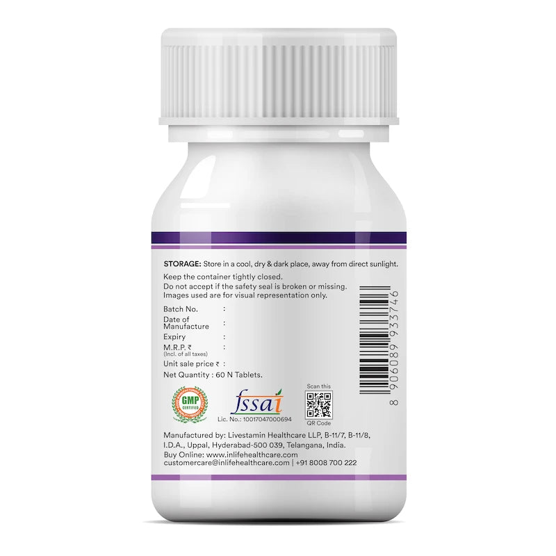 Inlife ZMA- Zinc Magnesium Aspartate and Vitamin B6 Supplement for Men and Women | Muscle Recovery and Sleep Support Supplement | Vegetarian Tablets - 10