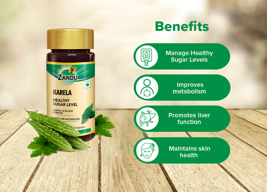 Zandu Karela 60 Capsules