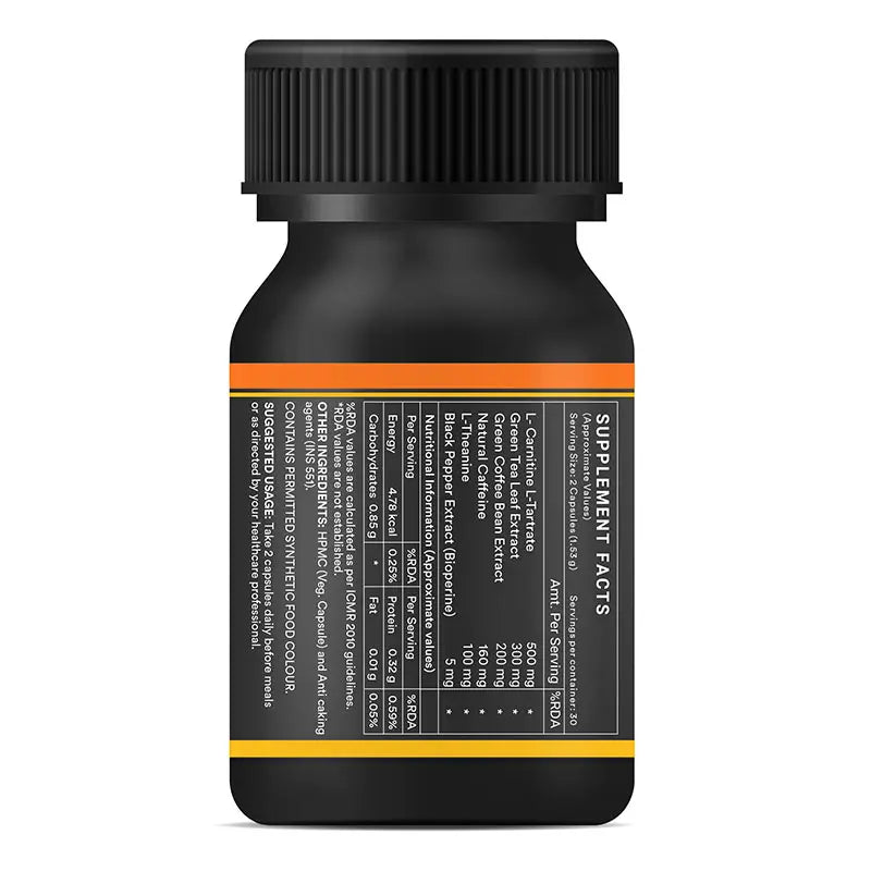 Inlife Fat Burner Supplement for Men & Women | 60 Veg. Capsules