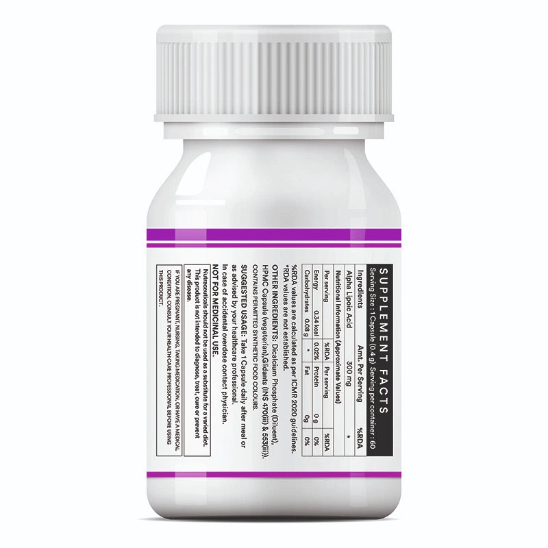 Inlife Alpha Lipoic Acid (ALA) 300mg 60 Capsules
