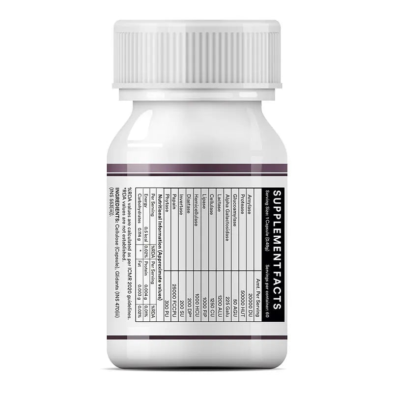 Inlife Prebiotic & Probiotics Forte + Digestive Enzymes | 25 billion CFU | Vegetarian Combo Pack Vegera