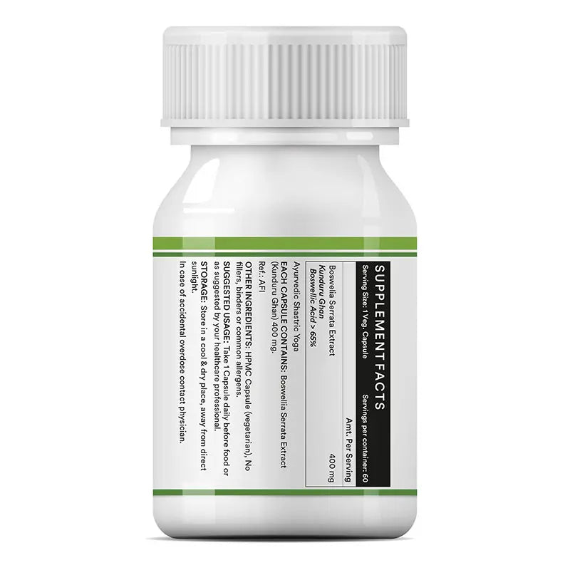 Inlife Boswellia Serrata Supplement, Extract 400mg| Veg. Capsules - 5