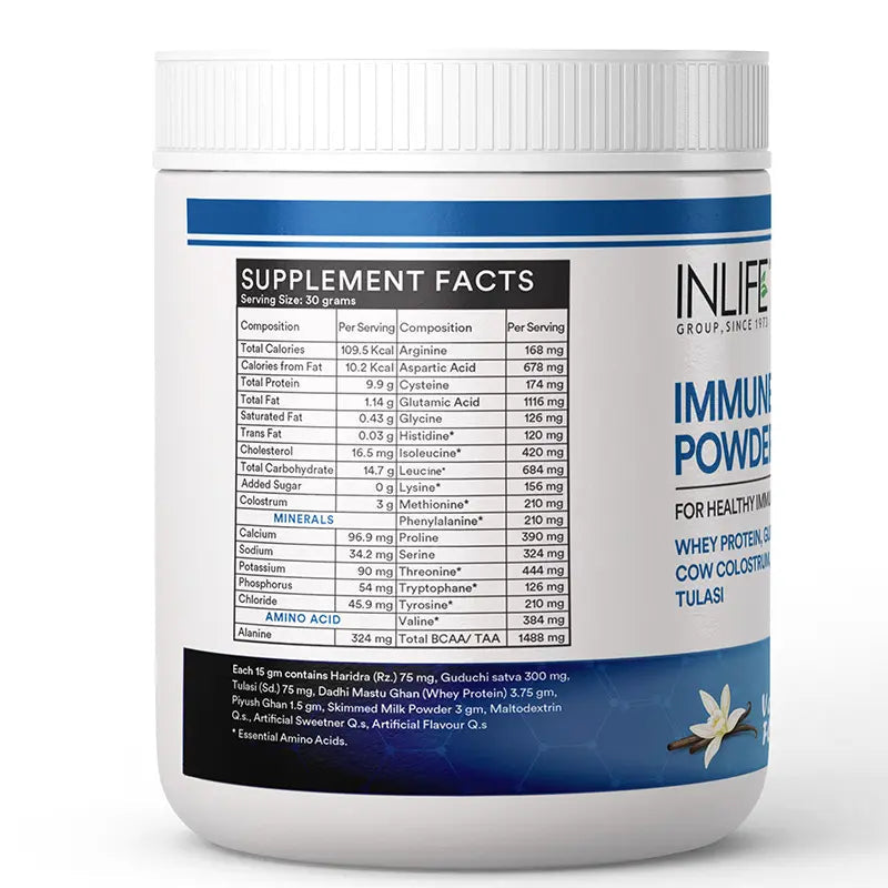 Inlife Immune Care Powder with Whey Protein | 300g (Vanilla) - 7