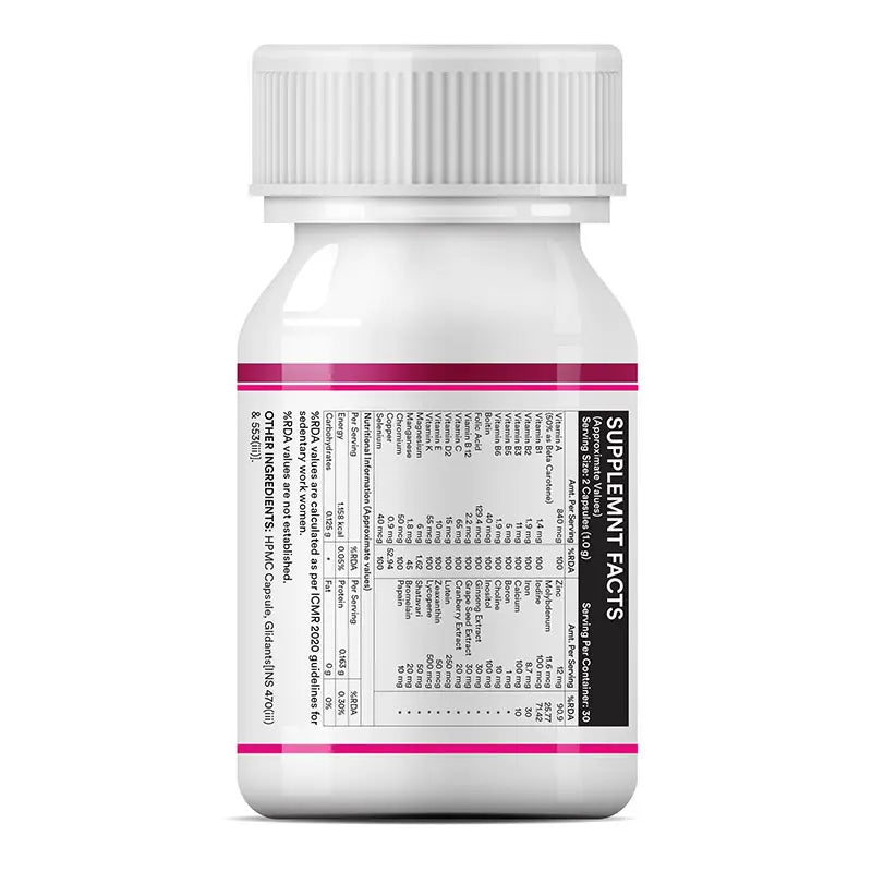 Inlife Multivitamin & Minerals Supplement for Women 60 Capsules