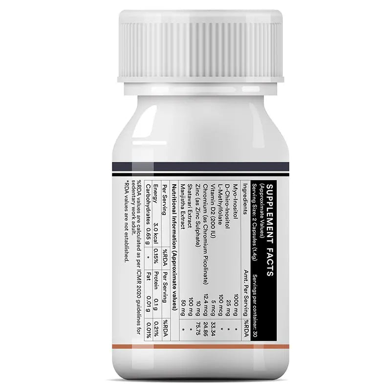 Inlife PCOS Balance Supplement for Women | Veg. Capsules - 6