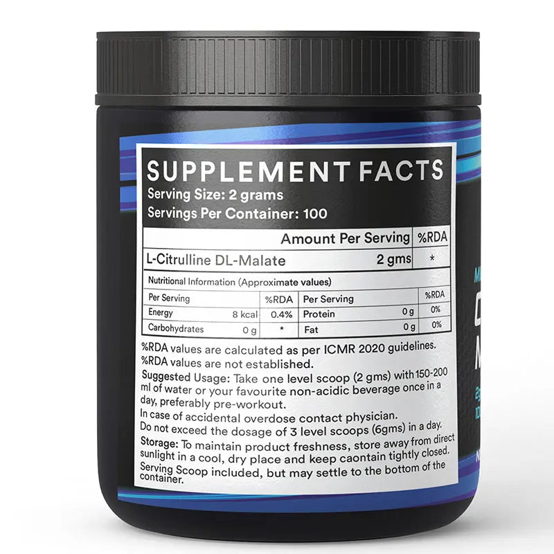 Inlife Citrulline Malate Powder 2:1 Supplement | 200 gms - 7