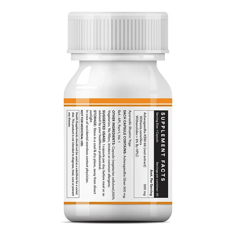Inlife KSM-66 Ashwagandha with Withanolides > 5% | 60 Veg. Capsules