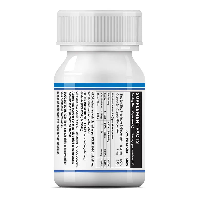 Inlife Zinc Supplements, Chelated Zinc Complex | Men & Women | Veg. Capsules - 7