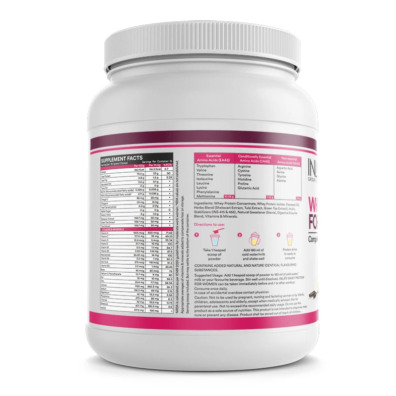 Inlife Whey Protein Powder for Women | 500g - 6