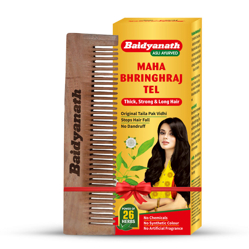 Baidyanath Mahabhringraj Oil Med Ayurvedic Hair Oil With No Added Chemicals Or Fragrance 200Ml