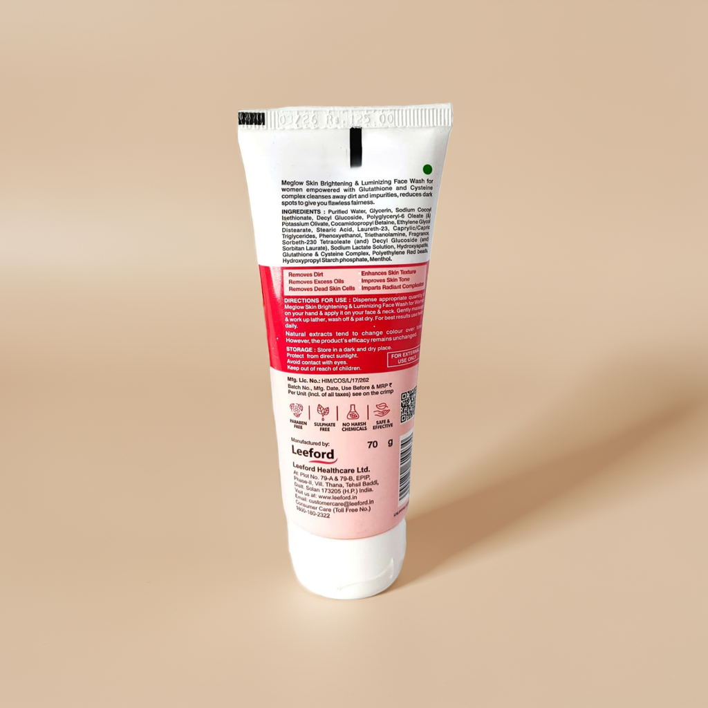 Meglow Women Instant Glow Face Wash 70g (Pack Of 2)