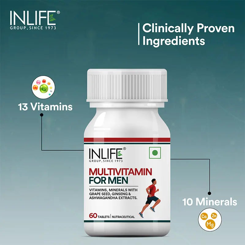 Inlife Multivitamin and Mineral for Men | Vegetarian Tablets - 6