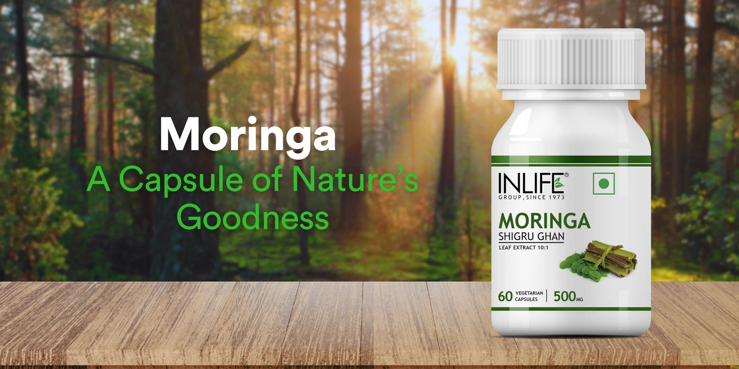 Inlife Moringa Leaf Extract Supplement | 500 mg | Veg. Capsules. - 9