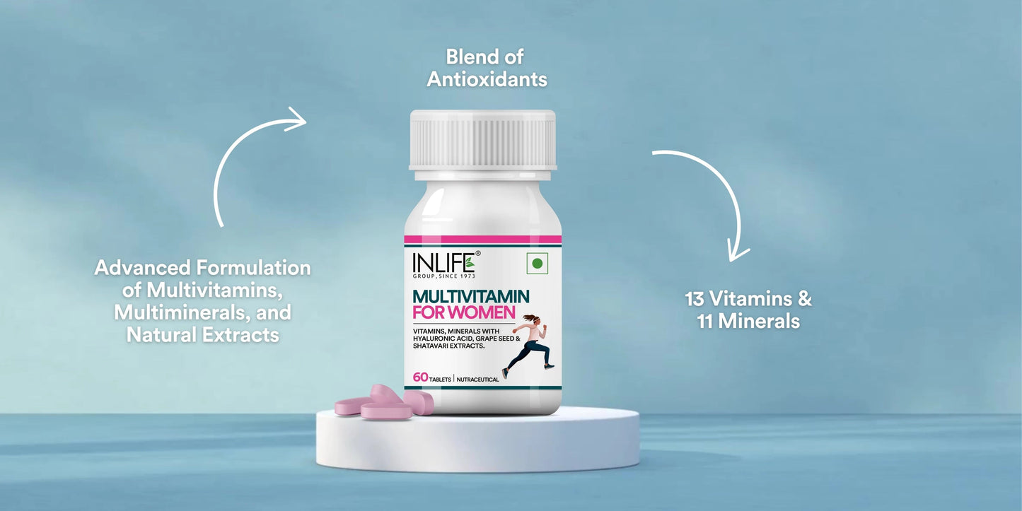 Inlife Multivitamin and Mineral for Women | Vegetarian Tablets - 10