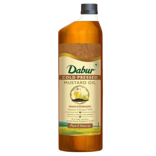Dabur Cold Pressed Mustard Oil | Rich in Omega 3 & 6 | Healthy, Pure & Flavorful Cooking Oil