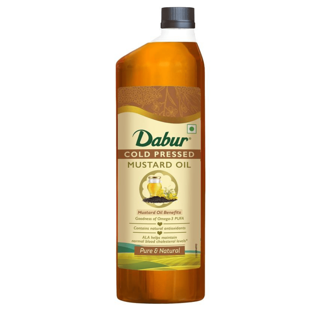 Dabur Cold Pressed Mustard Oil | Rich in Omega 3 & 6 | Healthy, Pure & Flavorful Cooking Oil