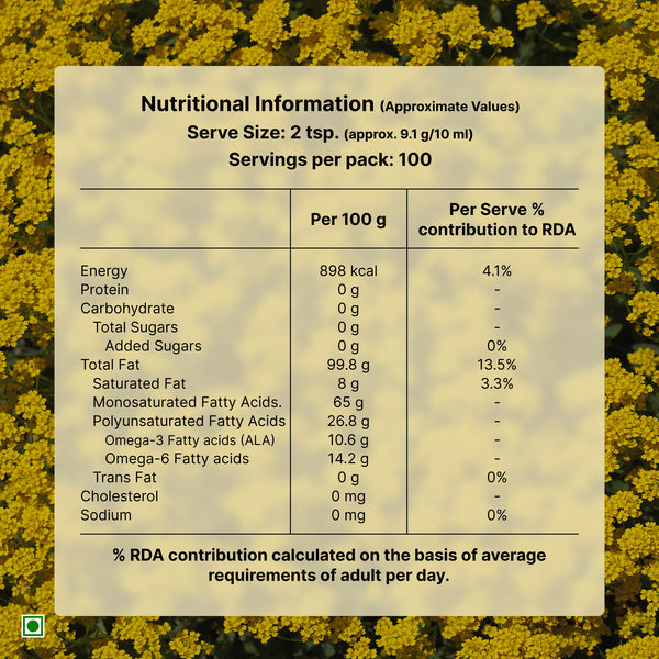 Dabur Cold Pressed Mustard Oil | Rich in Omega 3 & 6 | Healthy, Pure & Flavorful Cooking Oil