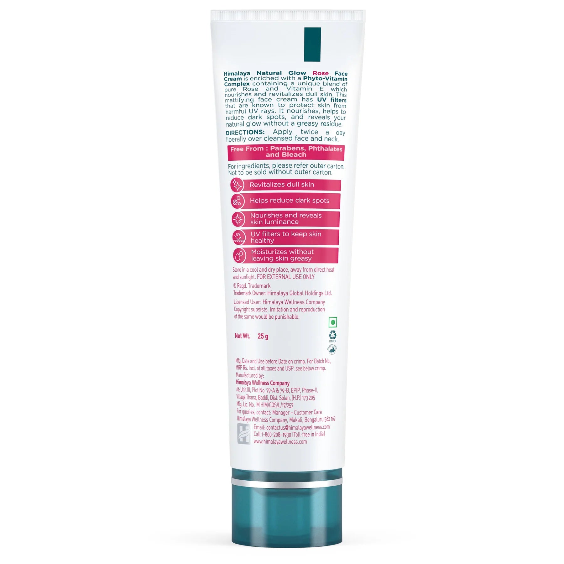 Natural Glow Rose Face Cream 50g