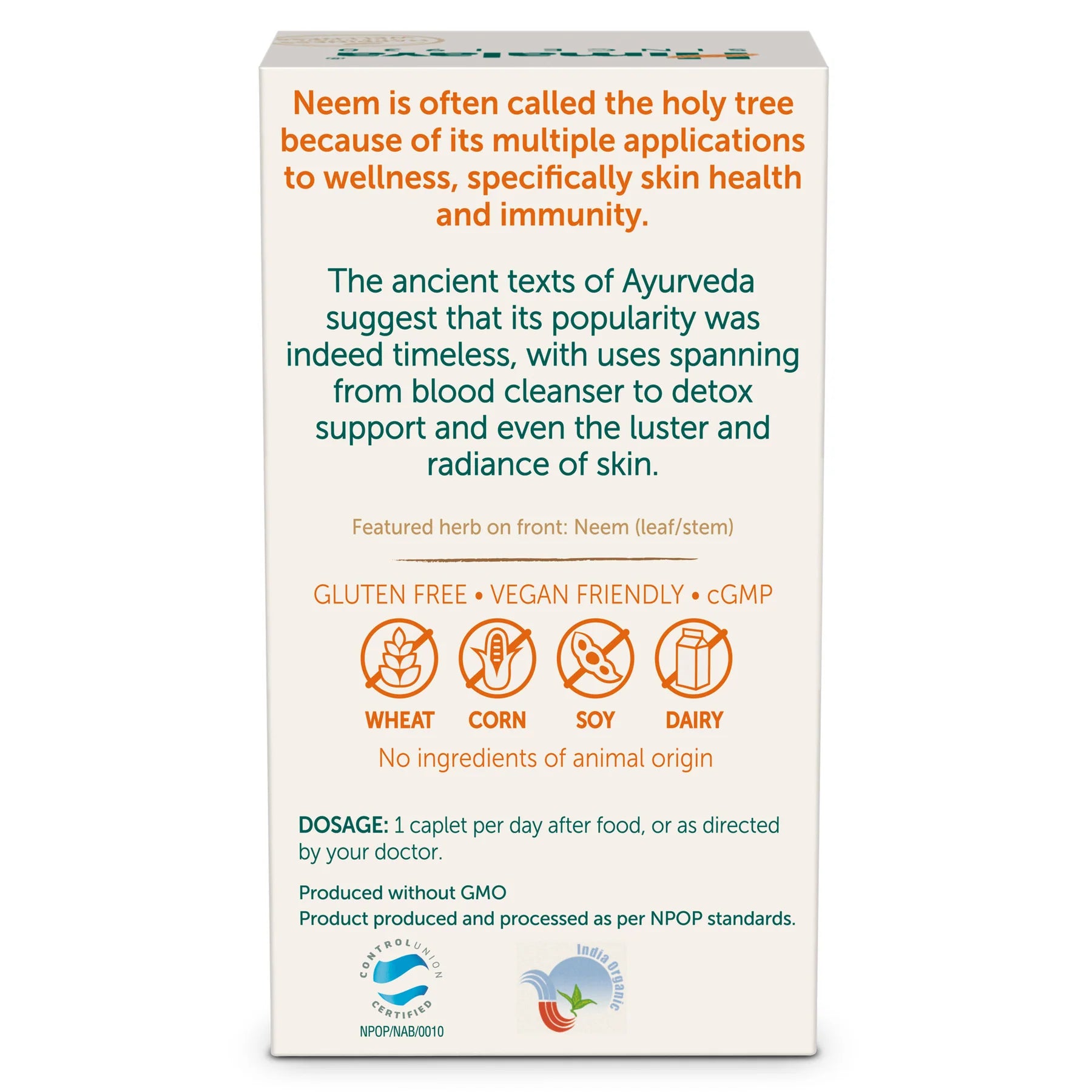 Himalaya Organic Neem 60 Caplets