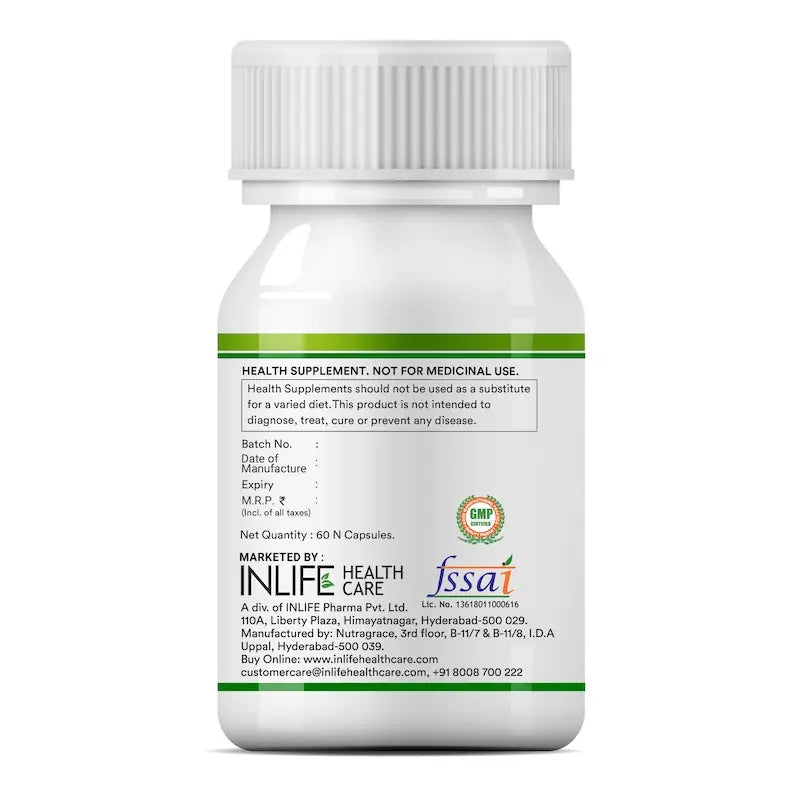 Inlife Neem & Peppermint Oil Capsules | 500mg | Enteric Coated 60 Veg. Capsules