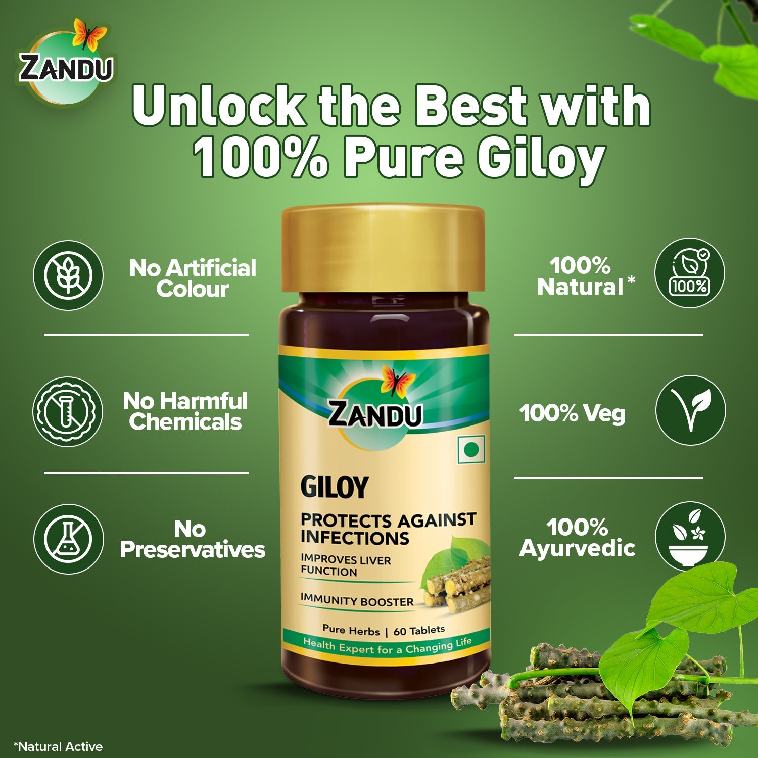 Zandu Giloy 60 Tablets