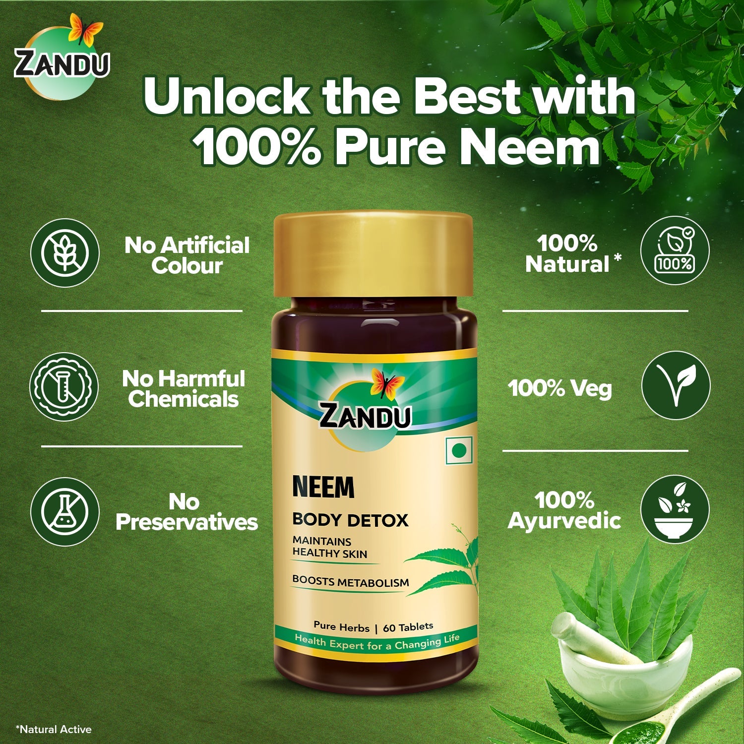 Zandu Neem 60 Tablets
