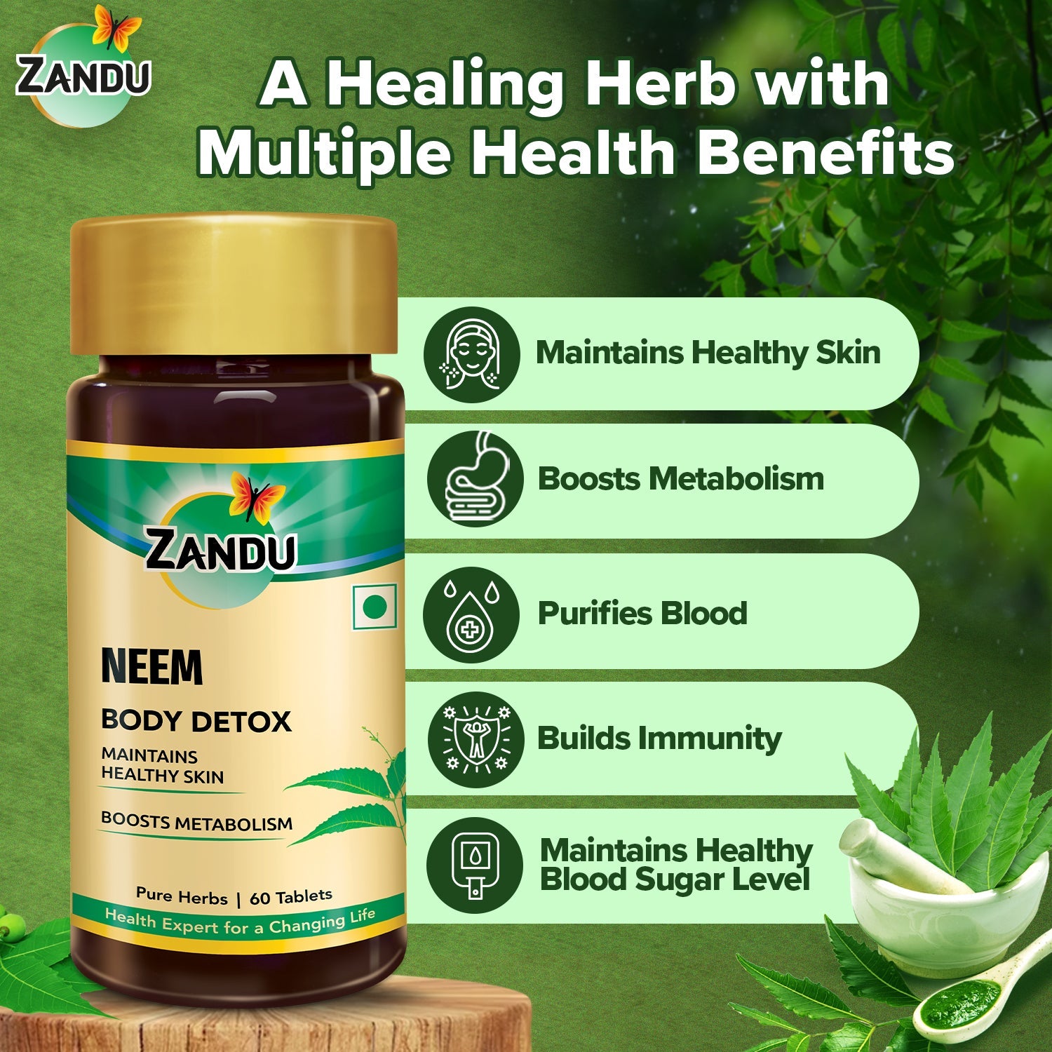 Zandu Neem 60 Tablets