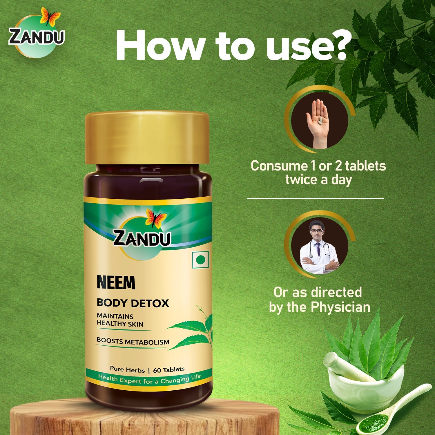Zandu Neem 60 Tablets