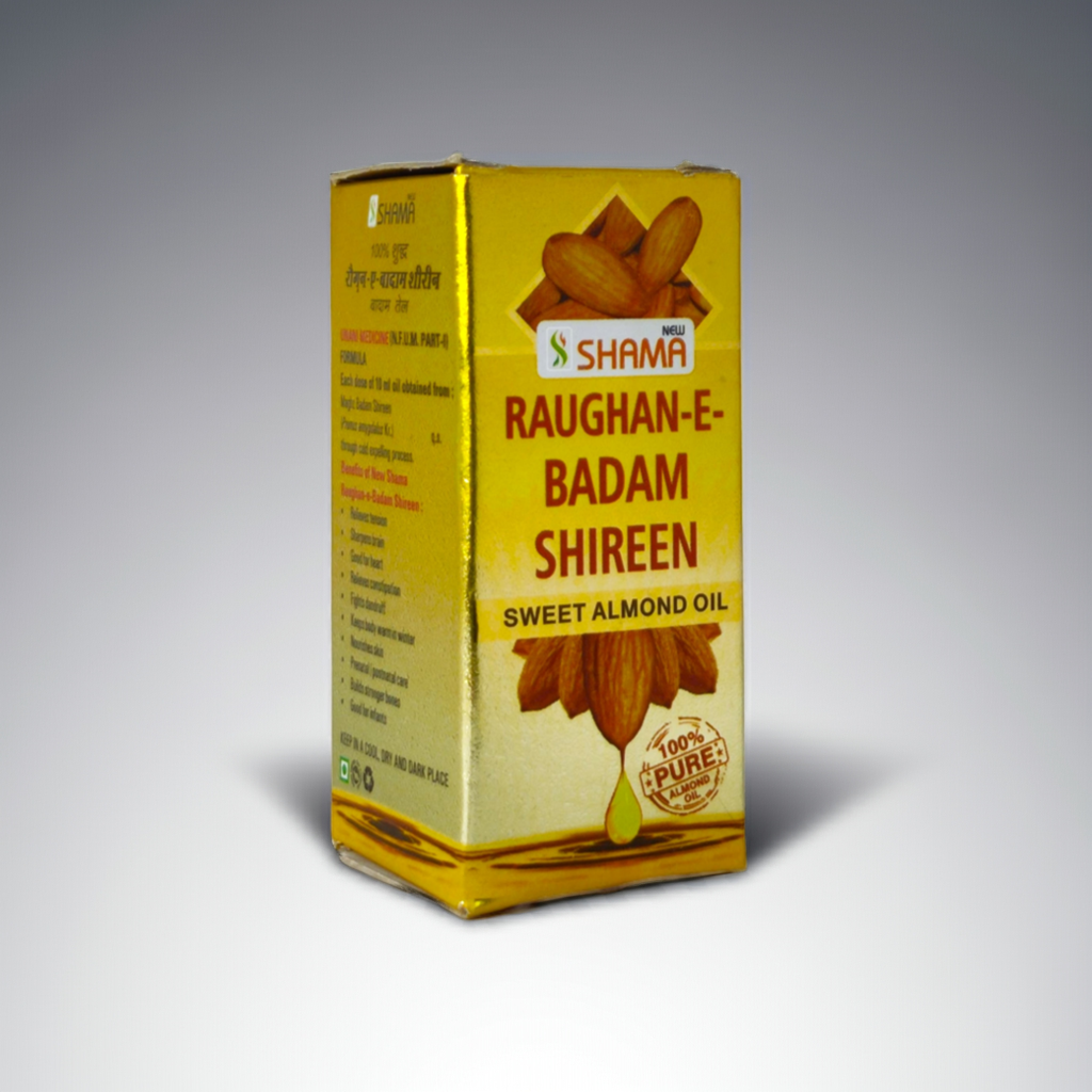 New Shama Raughan E Badam Shireen 10ml – Pure Almond Oil for Hair, Skin,