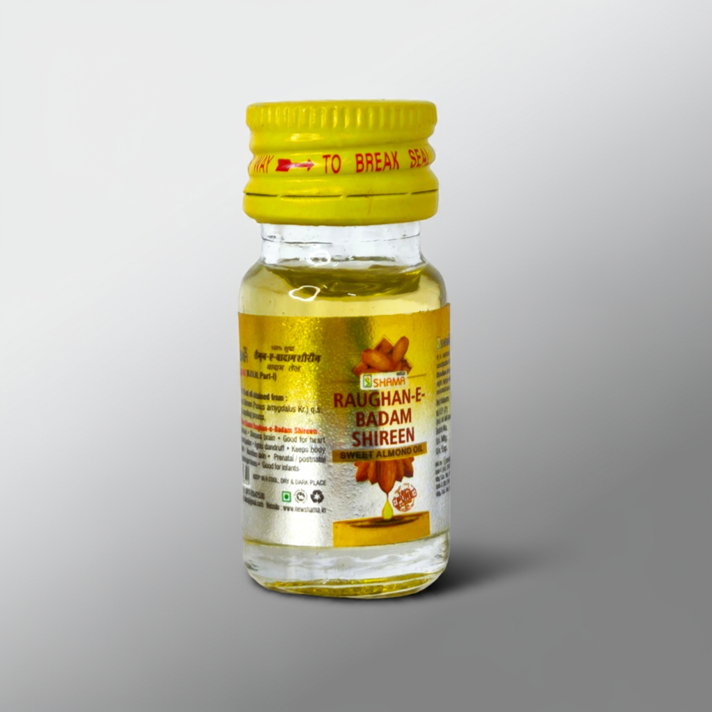New Shama Raughan E Badam Shireen 10ml – Pure Almond Oil for Hair, Skin,