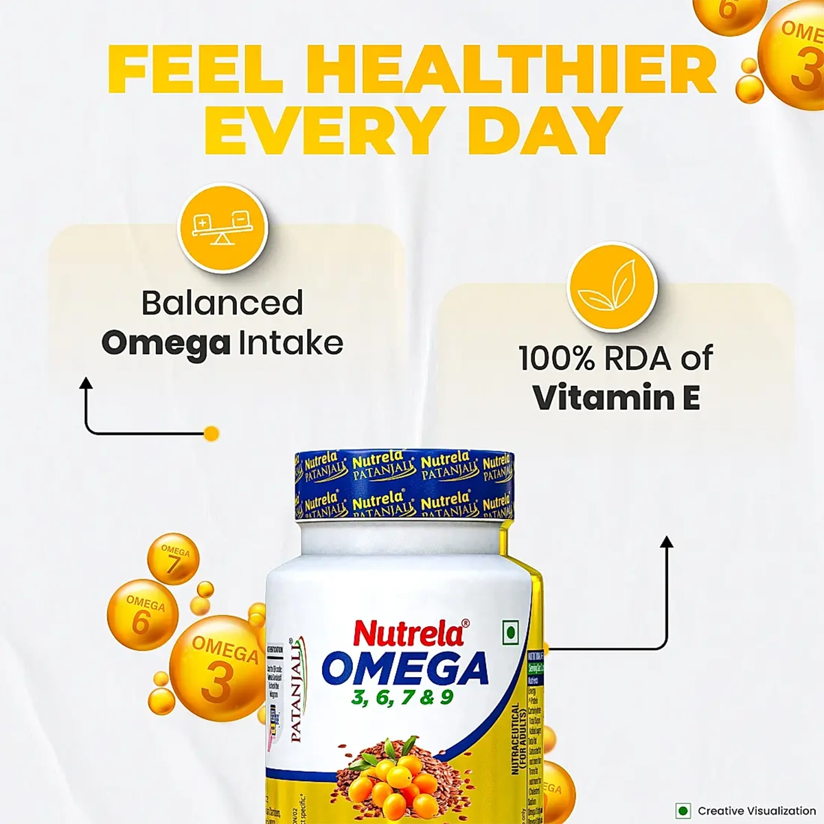 Patanjali Nutrela Organic Omega 3 6 7 & 9 (pack of 2)