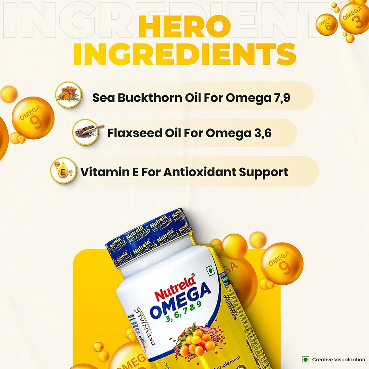 Patanjali Nutrela Organic Omega 3 6 7 & 9 (pack of 2)