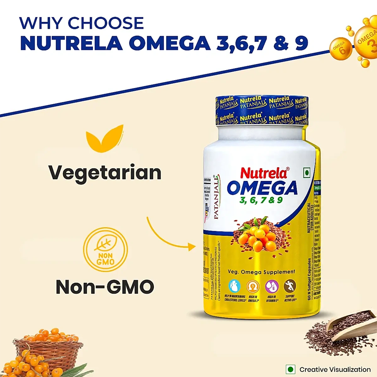 Patanjali Nutrela Organic Omega 3 6 7 & 9 (pack of 2)