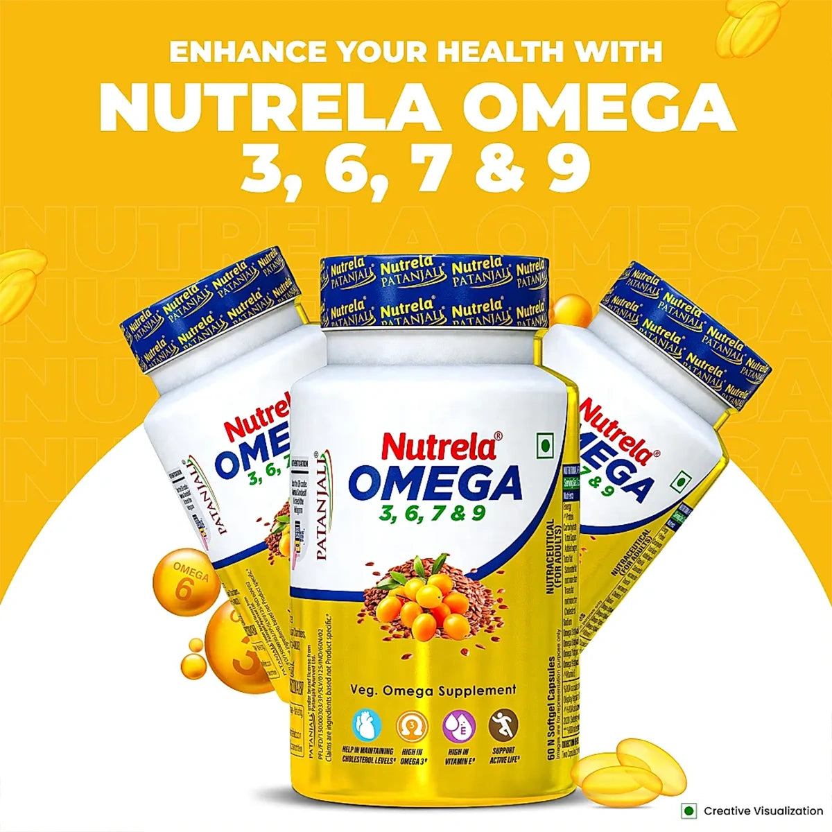 Patanjali Nutrela Organic Omega 3 6 7 & 9 (pack of 2)