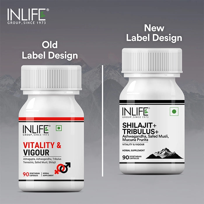 Inlife Shilajit + Tribulus + for Men and Women | Veg. Capsules - 5