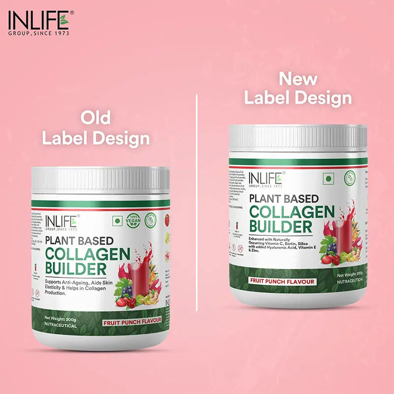 Inlife Plant Based Collagen Powder Supplement, Women & Men - 200g (Fruit Punch) - 4