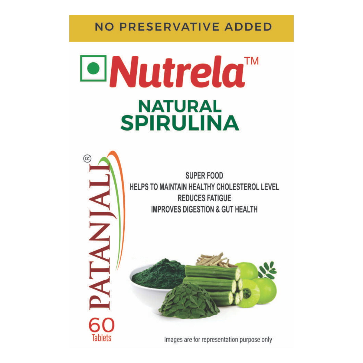 Patanjali Nutrela Spirulina Natural 60 Tablets
