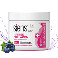Siens By Dabur Hydrolyzed Marine Collagen | Powder with Glutathione, Hyaluronic Acid, Vitamin C Blueberry Lavender 100g