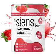 Siens By Dabur Hair, Skin & Nails (3 in 1 Gummies) | Brightens Skin, Control Hairfall, Strengthens Hair & Nails 30 Gummies