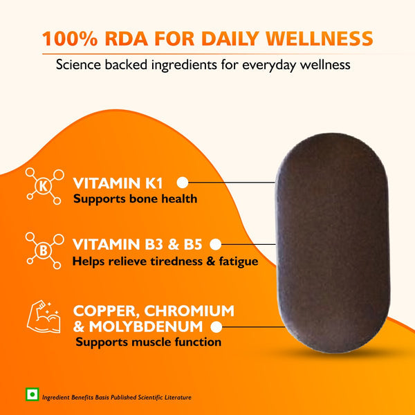 Siens By Dabur Multivitamin for Men | 34 nutrients to Support Energy, Muscle Function & Stamina 30 Tablets