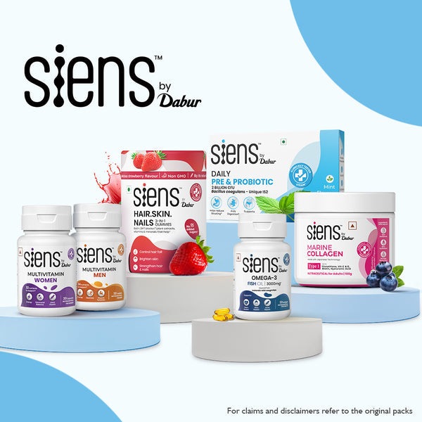 Siens By Dabur Daily Pre & Probiotics For Gut health
                    
                      - 15 Sachets