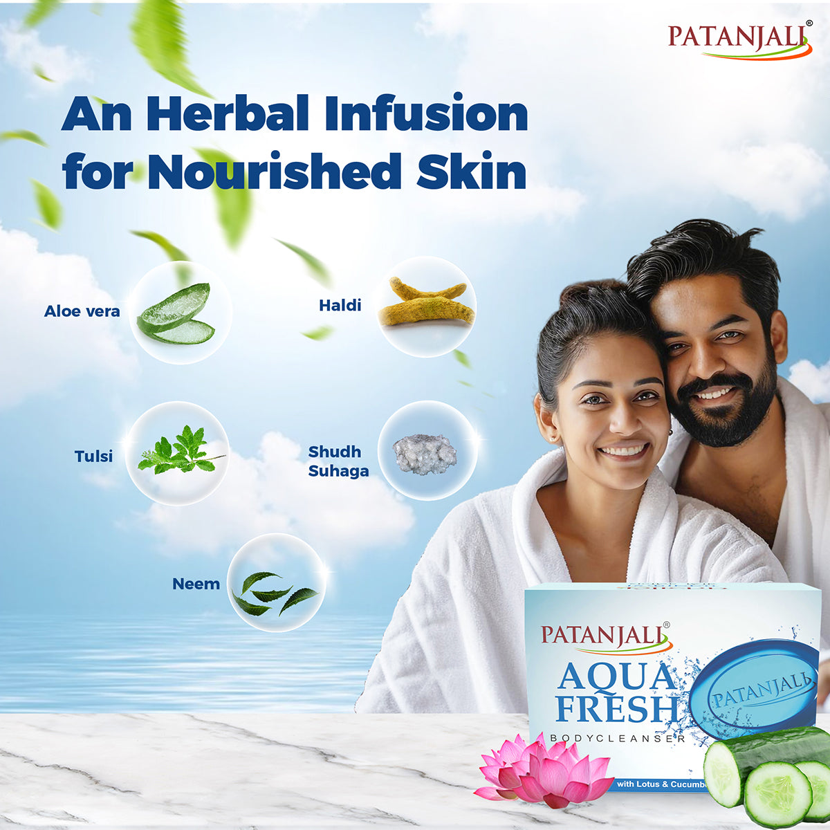 Patanjali Aqua Fresh Body Cleanser 125g