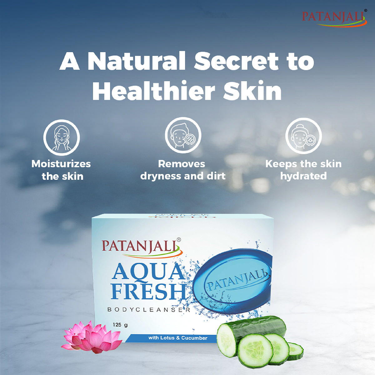 Patanjali Aqua Fresh Body Cleanser 125g