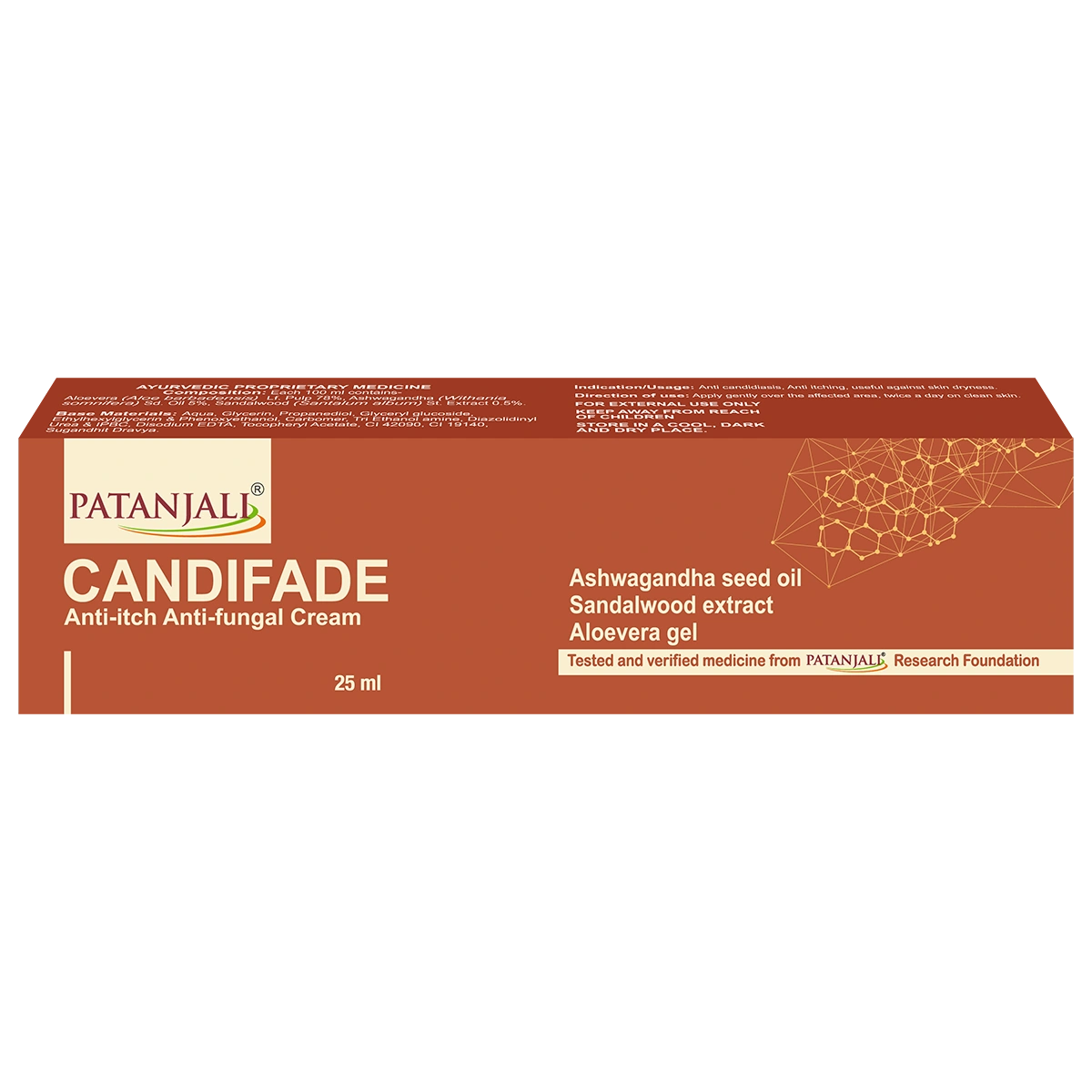 Patanjali Candifade Anti Fungal Cream 25ml
