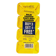Patanjali Haldi Chandan Kanti Natural Body Soap 150 (Buy 3 Get 1)
