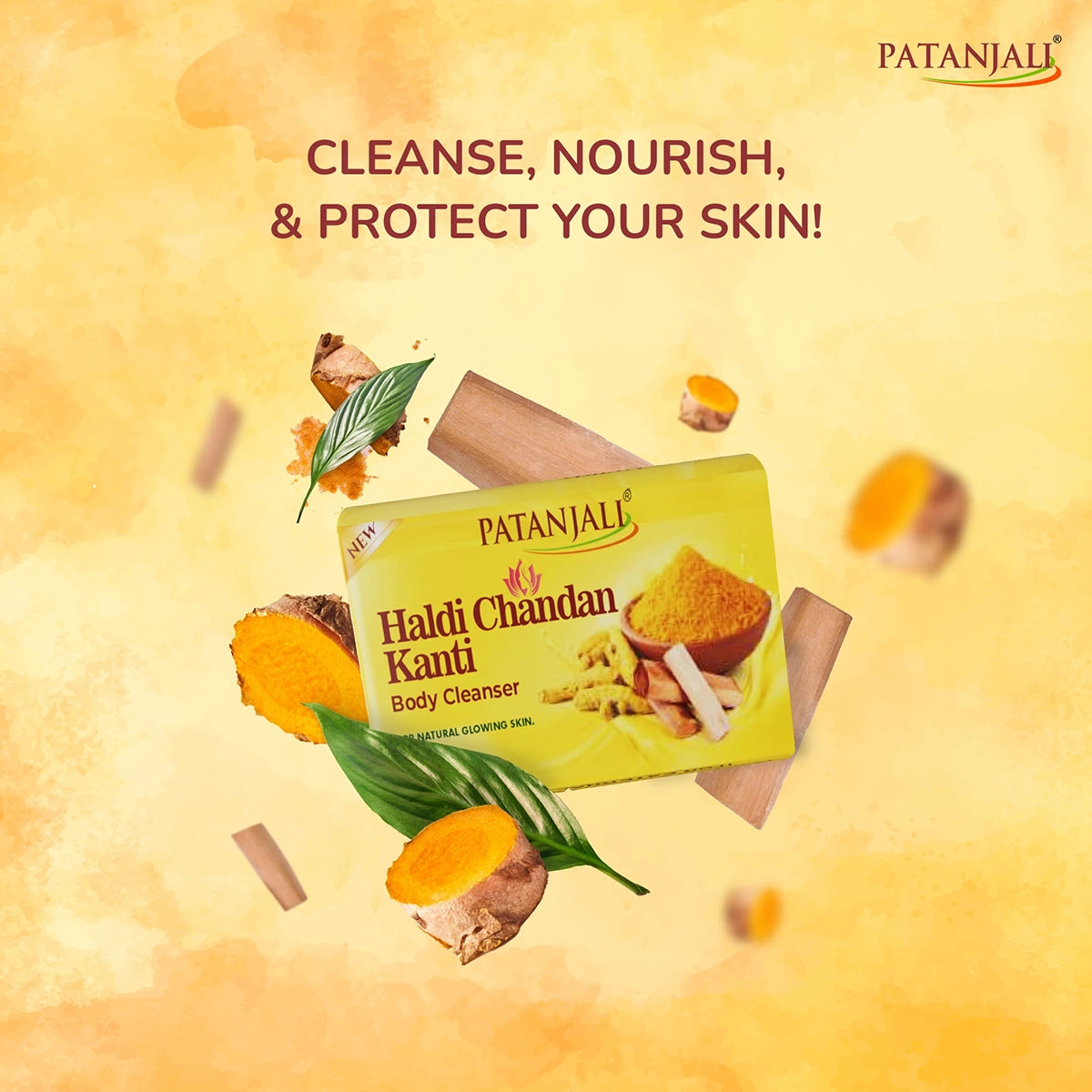 Patanjali Haldi Chandan Kanti Natural Body Soap 75g